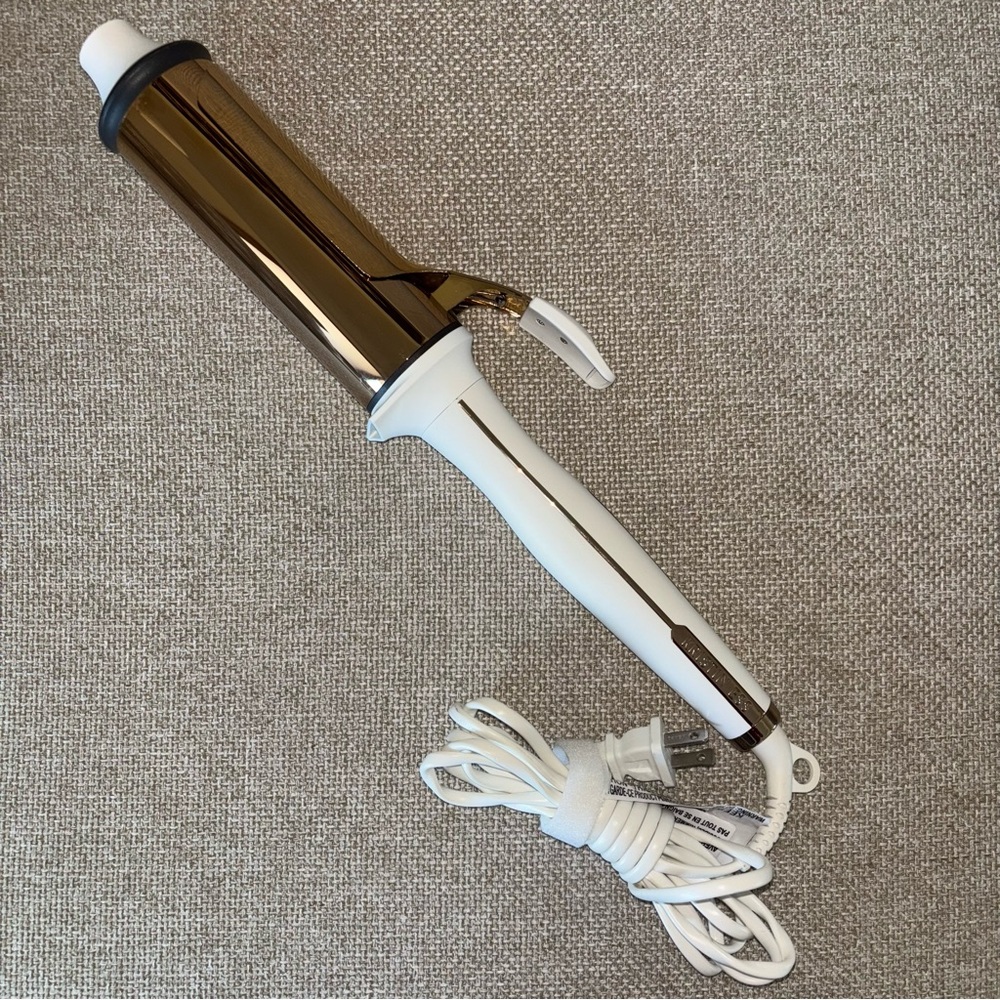 Kristin Ess Hair 2" Soft Bend Titanium Curling Iron White & Gold KES0193